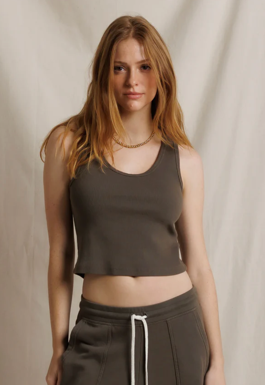 Blondie Tank Dark Olive