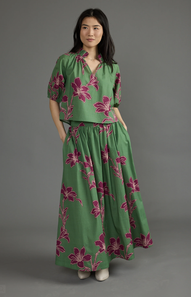 Maeve Skirt Verde Orchid