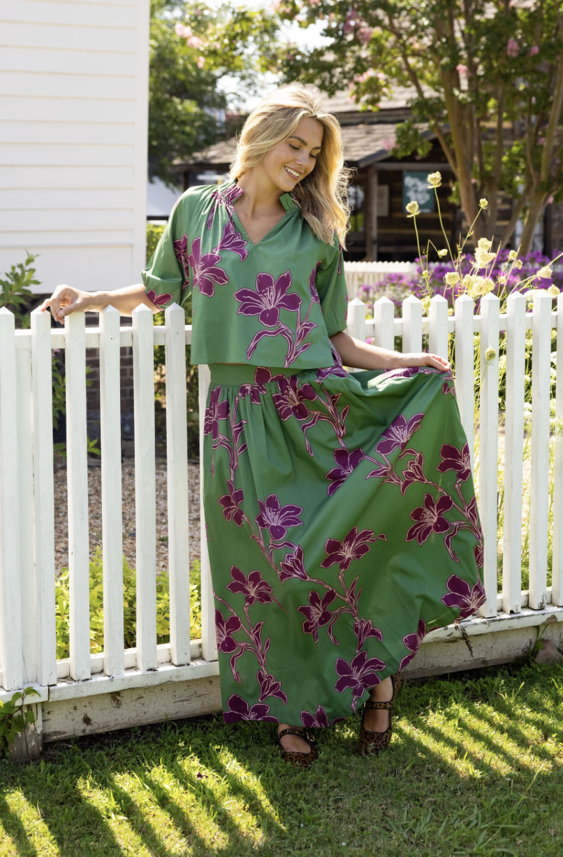 Maeve Skirt Verde Orchid