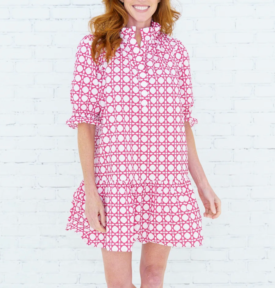 Clare Basket Dress Red