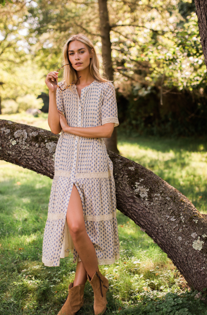 Eve Dress Blue Mini Petunia