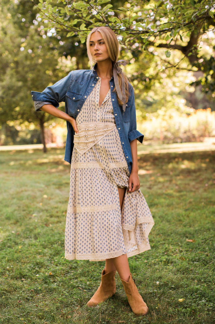 Eve Dress Blue Mini Petunia