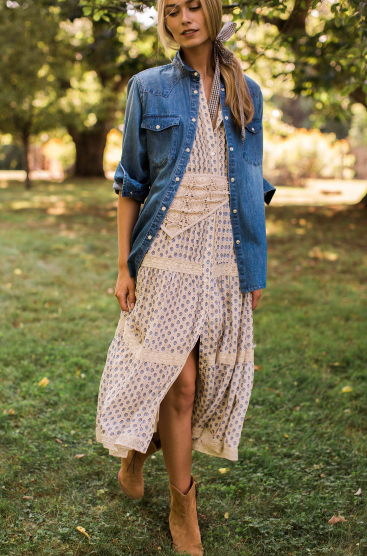 Eve Dress Blue Mini Petunia