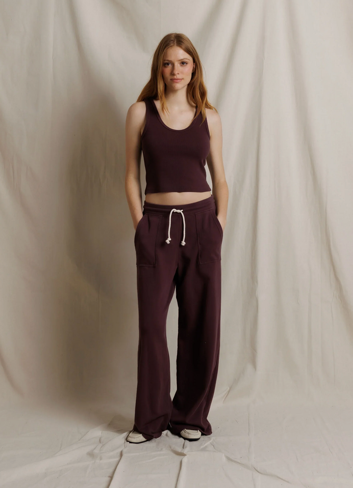 Noa French Terry Sweatpants Cherry Lacquer