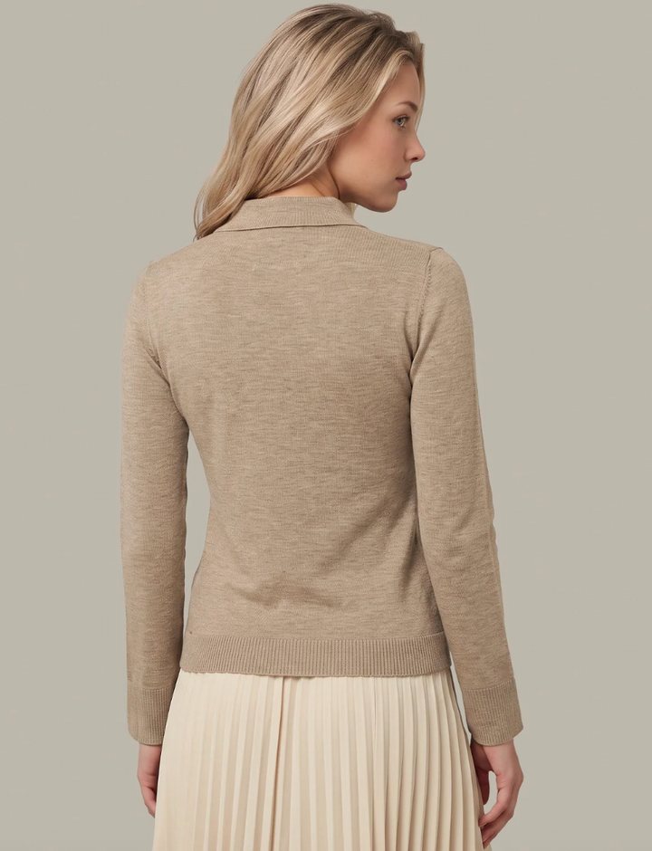 Joss Fitted Polo Collar Cardi
