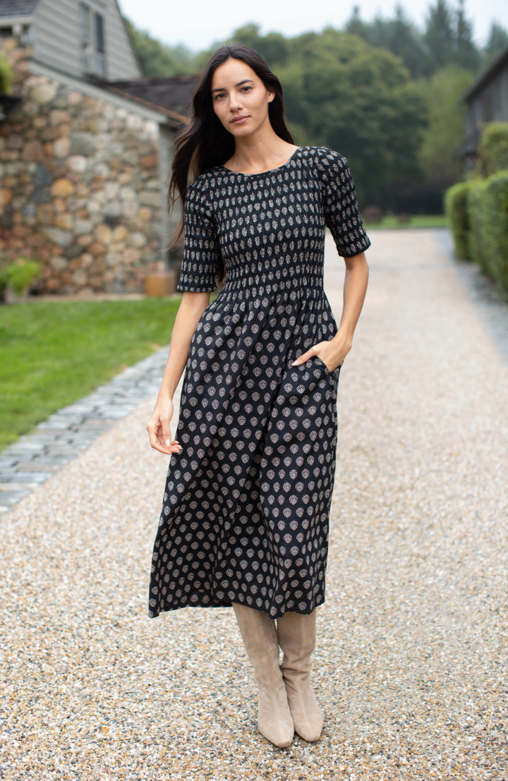 Whitby Dress Black Meadow
