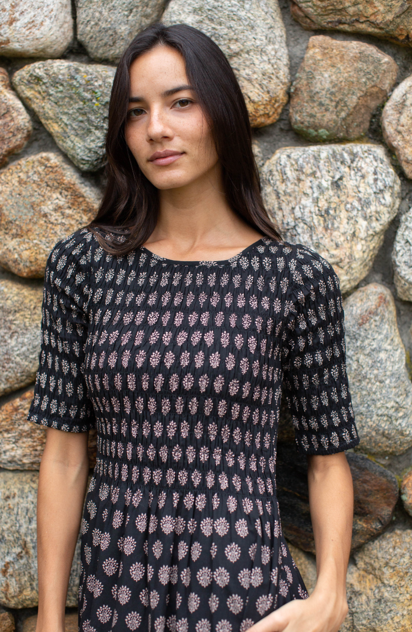 Whitby Dress Black Meadow