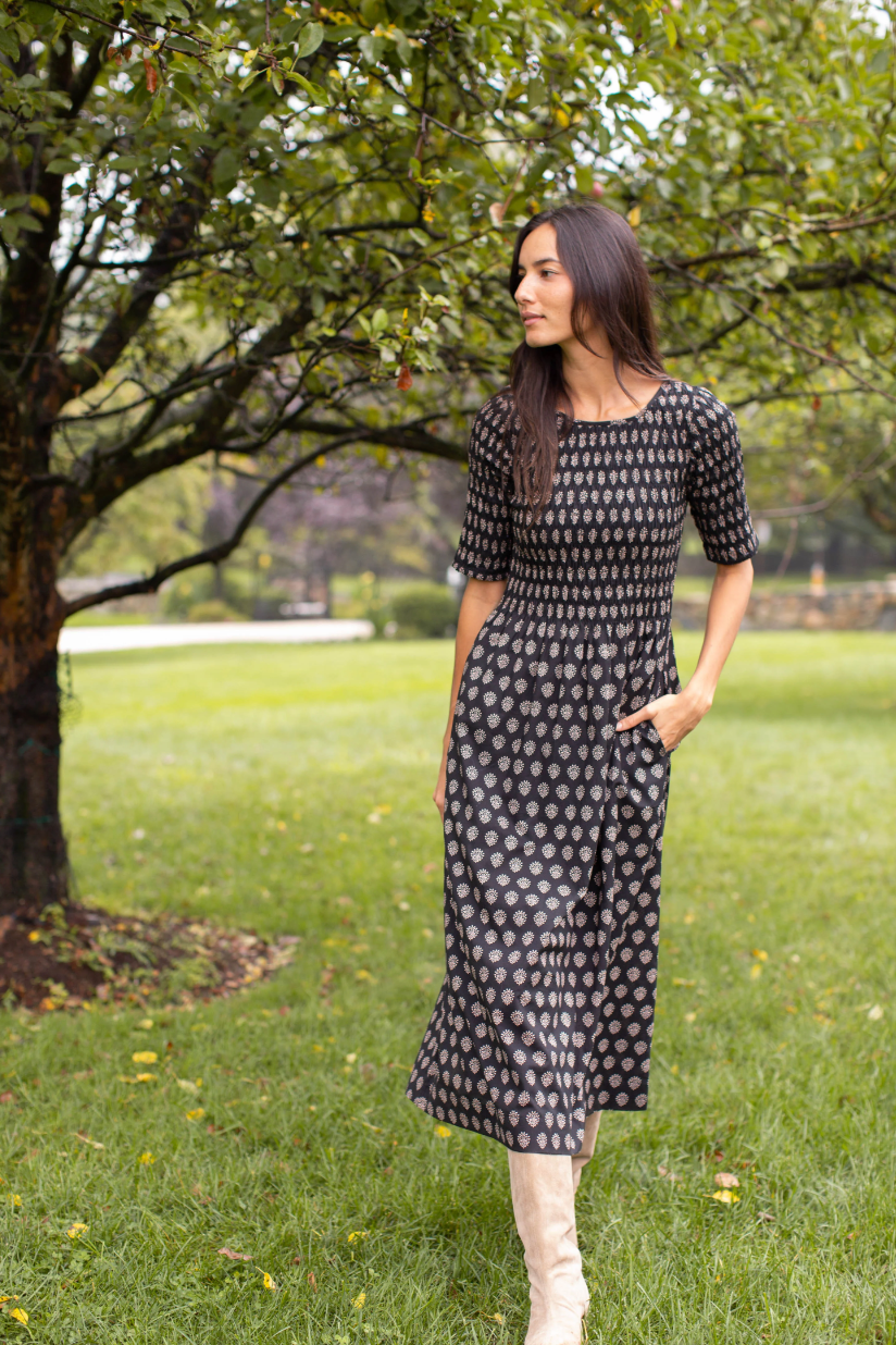 Whitby Dress Black Meadow