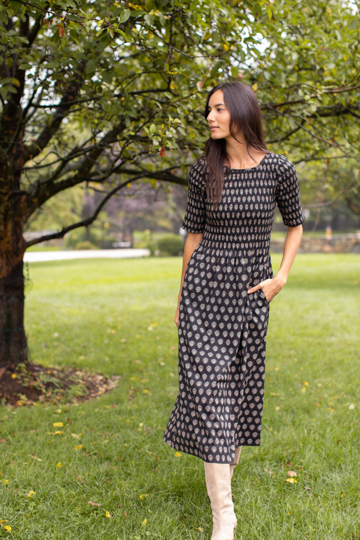 Whitby Dress Black Meadow
