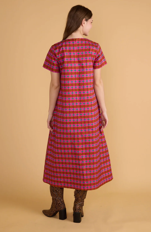 Ellie Dress Oxford Geo