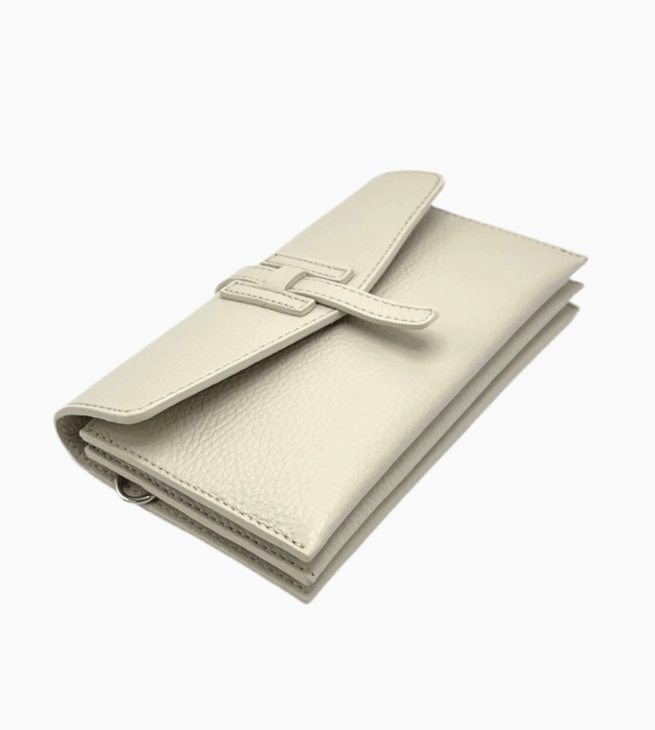 Gigi Genuine Leather Mini Clutch Bag Taupe