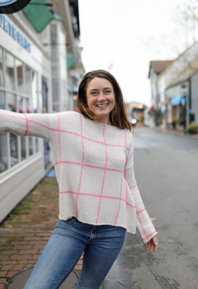 Window Pane Crew Sweater