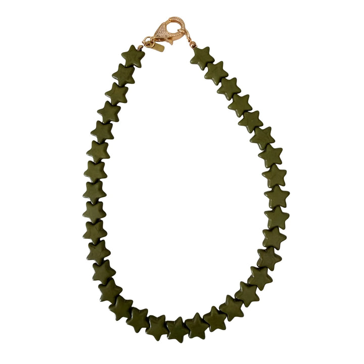 Star Necklace Small Hunter Green