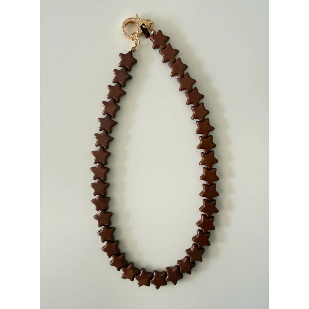 Star Necklace Small Brown