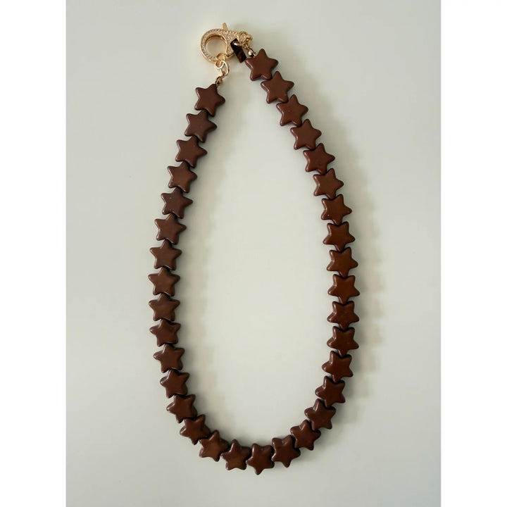 Star Necklace Small Brown