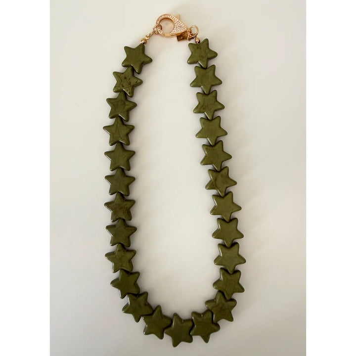 Star Necklace Large Hunter Green