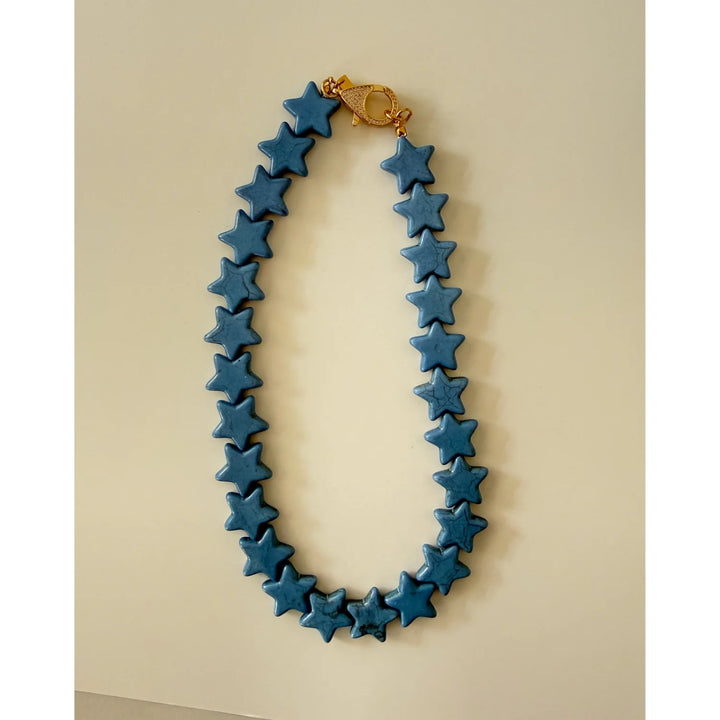 Star Necklace Large Dusty Blue