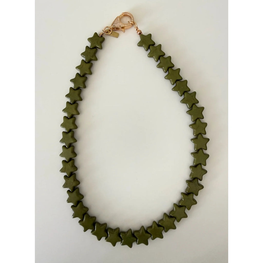 Star Necklace Small Hunter Green
