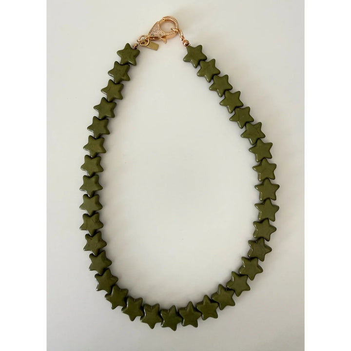 Star Necklace Small Hunter Green