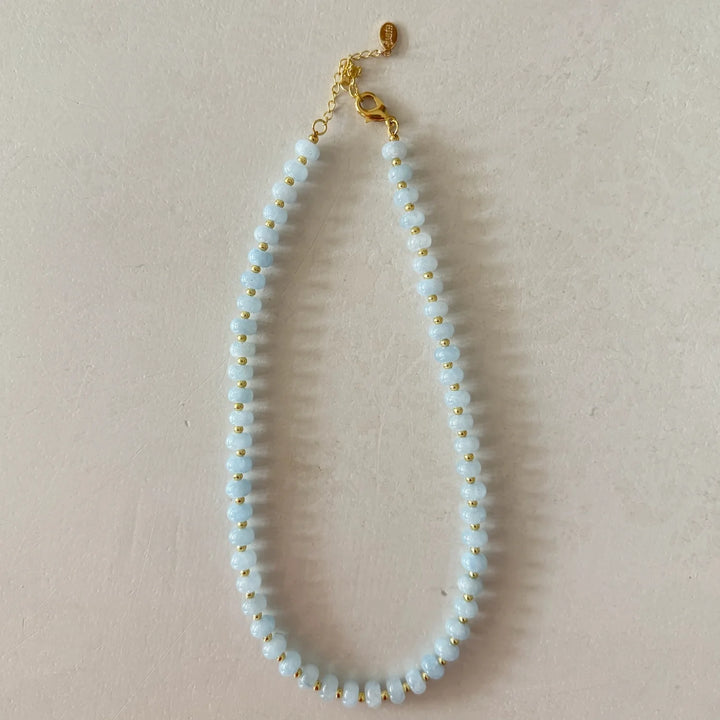 Sea Glass Necklace Dusty Blue