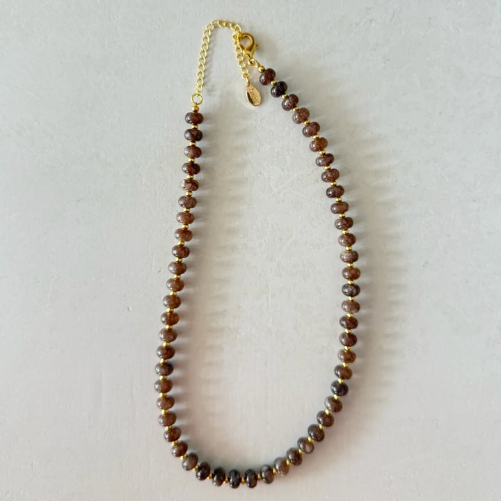 Sea Glass Necklace Timber Brown