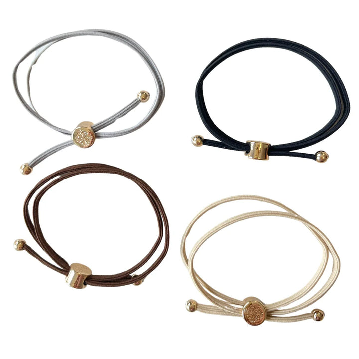 Skinny Hair Tie Set Dark Neutral