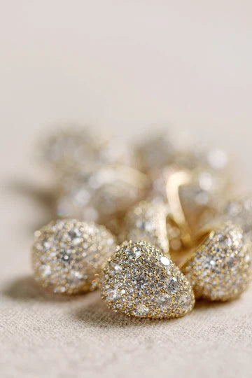 Pave Crystal Gumdrop Holiday Statement Earrings