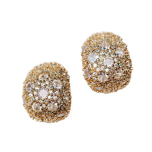 Pave Crystal Gumdrop Holiday Statement Earrings