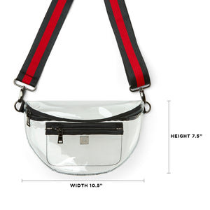 Clear Stadium Bag Black/Red