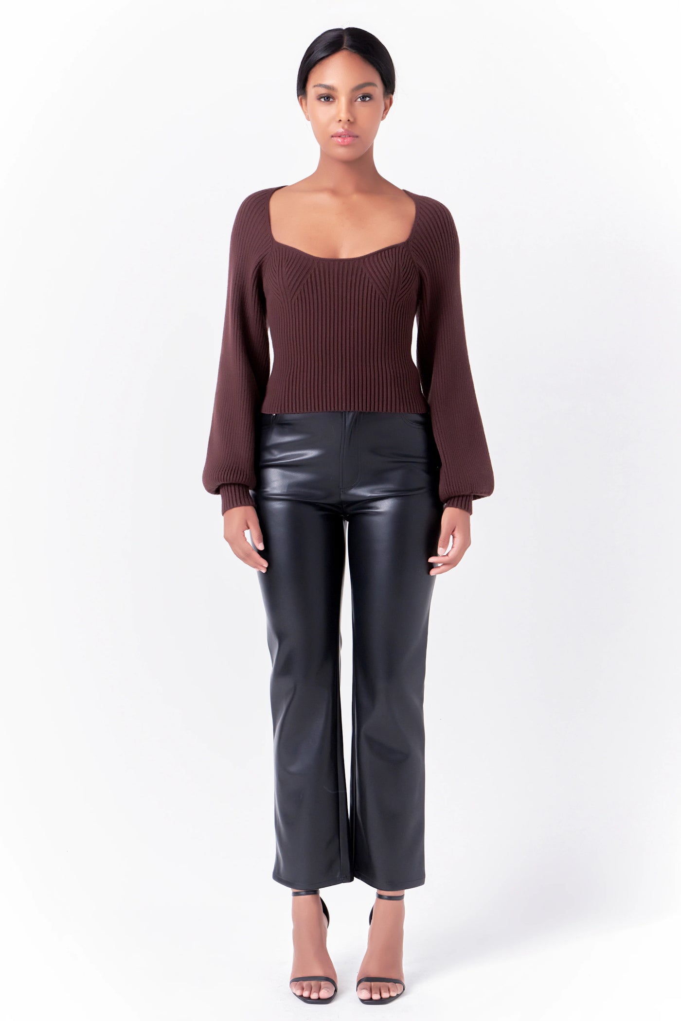Kendall Knit Top Chocolate