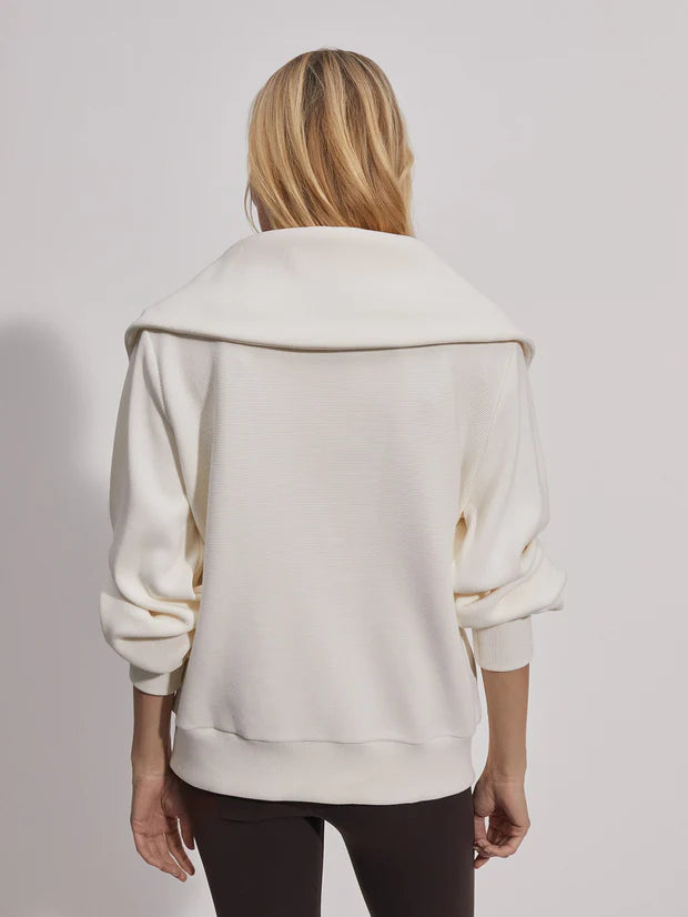 Vine Half Zip Ivory