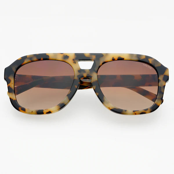 Voyager Acetate Oversized Aviator Sunglasses Milky Tortoise