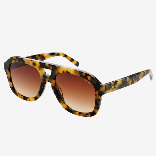 Voyager Acetate Oversized Aviator Sunglasses Milky Tortoise