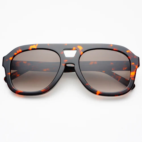 Voyager Acetate Oversized Aviator Sunglasses Tortoise