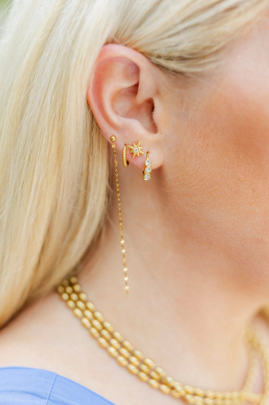 Devin Duster Earrings Gold