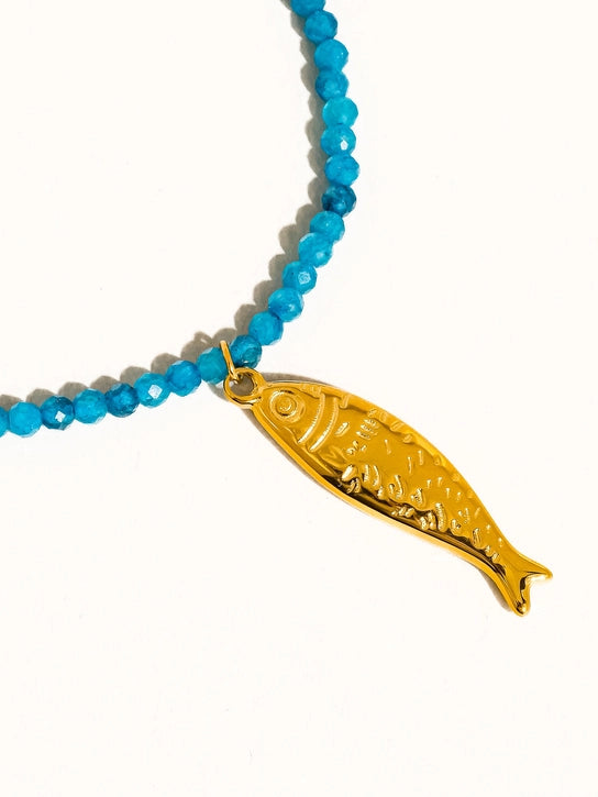 Sasha 18K Gold Non-Tarnish Fish Necklace