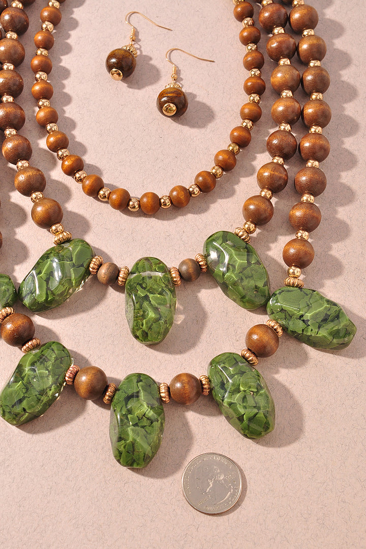 Cora Necklace Green
