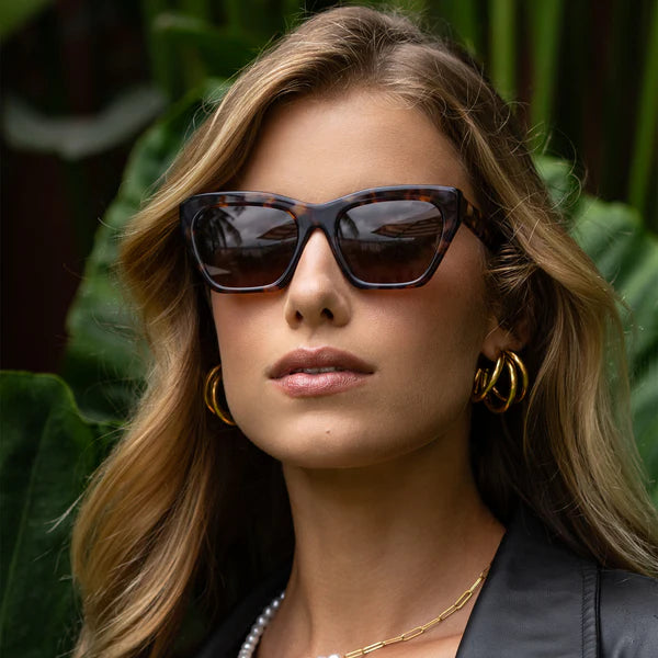 Gia Acetate Cat Eye Sunglasses Tortoise