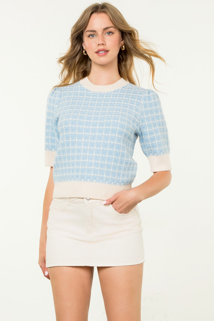 Puff Sleeve Knit Top