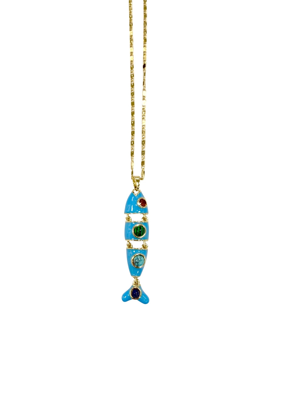 Perry Fish Necklace Turquoise