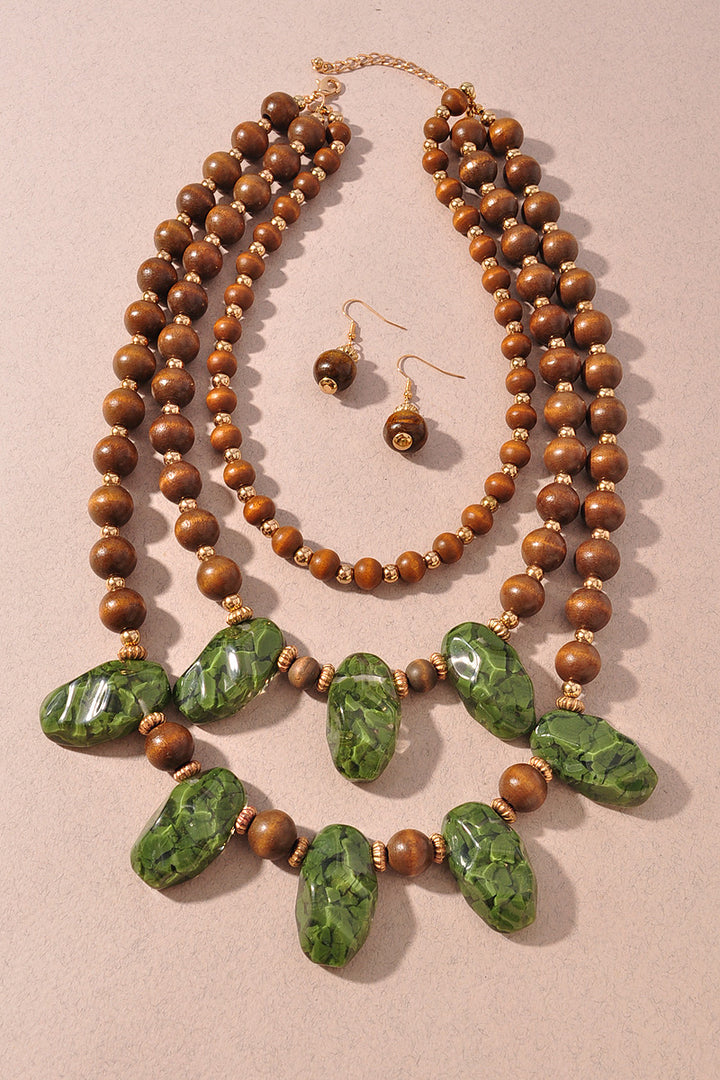 Cora Necklace Green