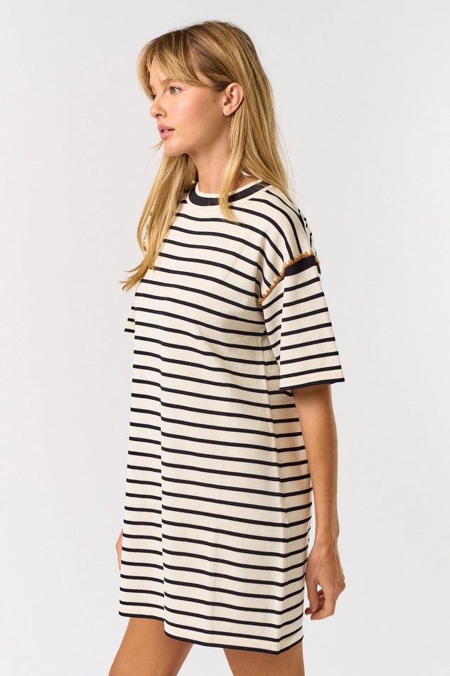 Bailey Striped Short Sleeve Dress