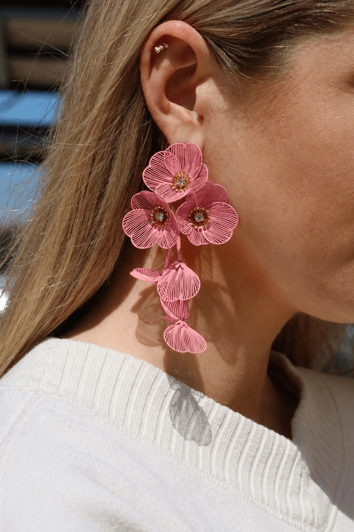 Audrey Statement Earrings Dusty Pink