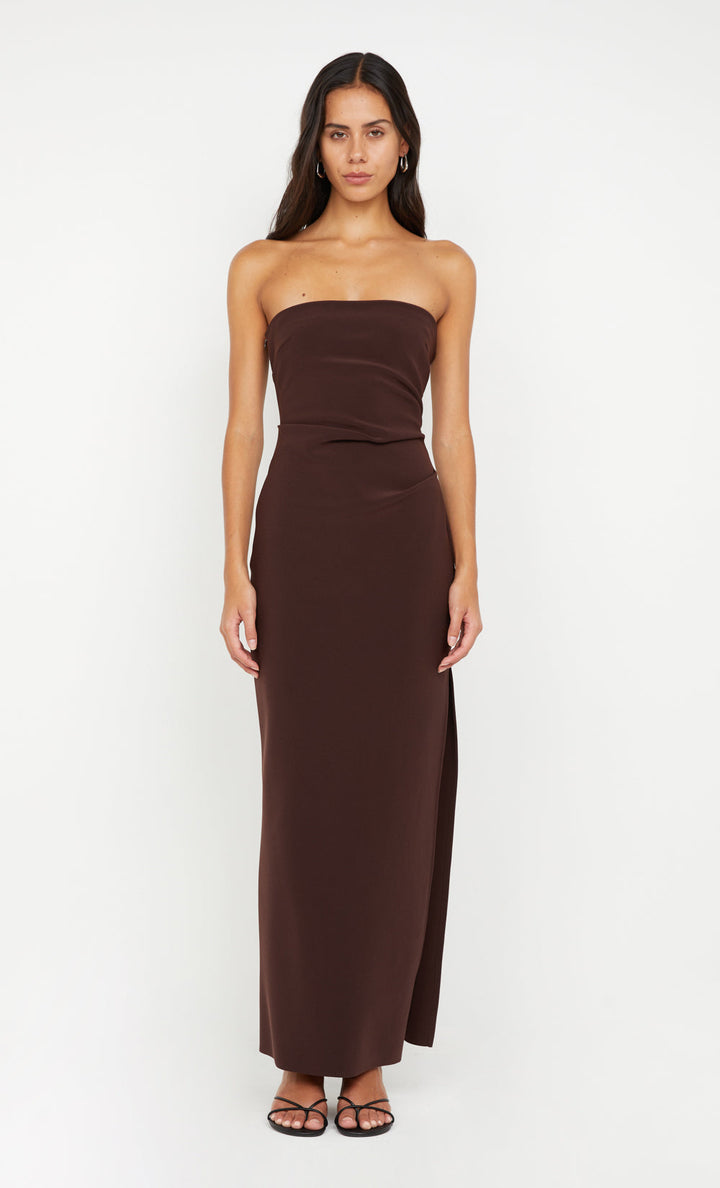 Reina Strapless Maxi Dress Dark Chocolate