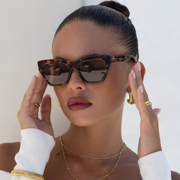 Gia Acetate Cat Eye Sunglasses Tortoise
