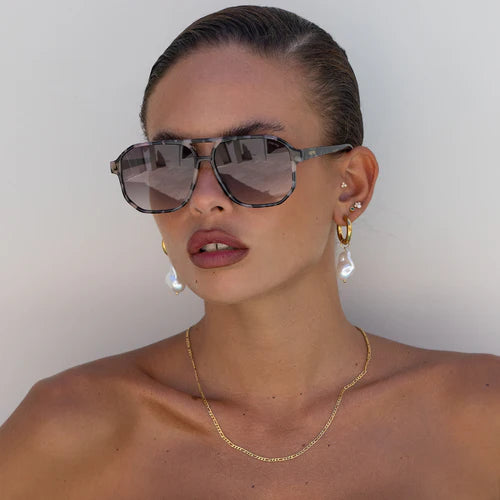 Billie Unisex Aviator Sunglasses Tortoise