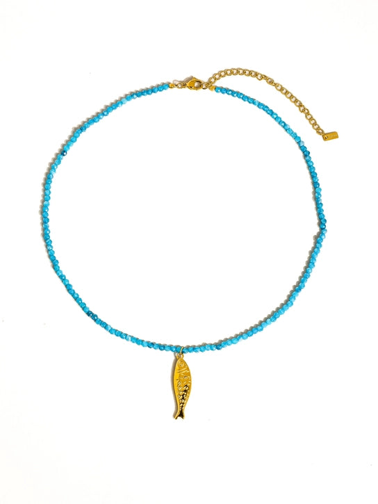 Sasha 18K Gold Non-Tarnish Fish Necklace