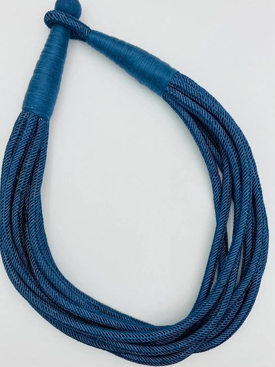 Original Slub 8 Strand Necklace Navy