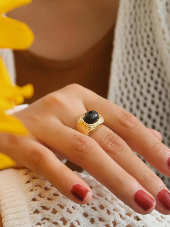 Palmer 18K Gold Non-Tarnish Ring