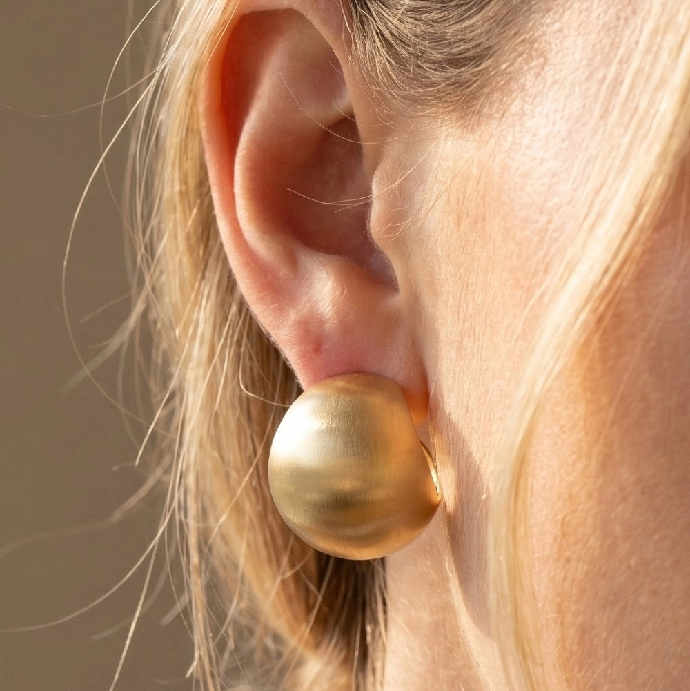 Hollow Ball Hoop Earrings